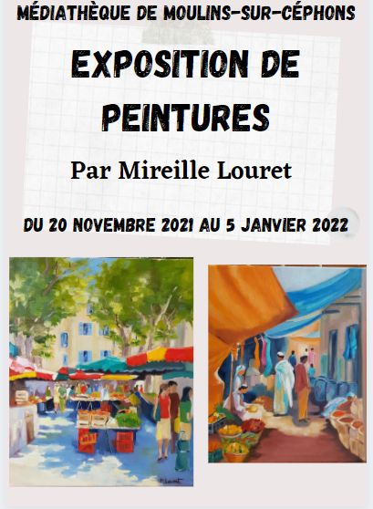 Affiche Expo Peintures Mireille Louret