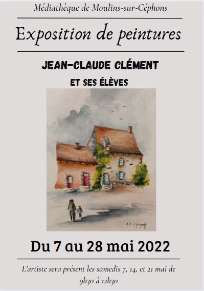 Affiche exposition peintures J C Clément
