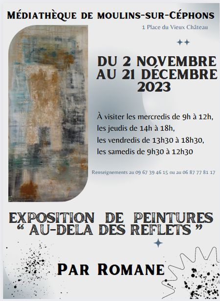 Exposition de peintures Au delà des reflets Novembre 2023